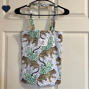 Printfresh Bagheera Blush Print Leopard Foliage Pattern organic cotton Tote Bag